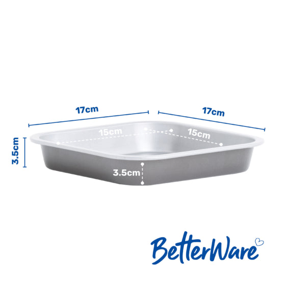 Wham Betterware Airfryer 17cm Square Tin Set of 2 Wham Betterware Airfryer 17cm Square Tin Set of 2
